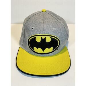 Batman Logo Bat Signal Snapback baseball hat cap gray